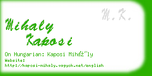 mihaly kaposi business card